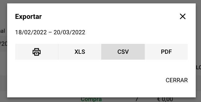 exportar movimientos como csv